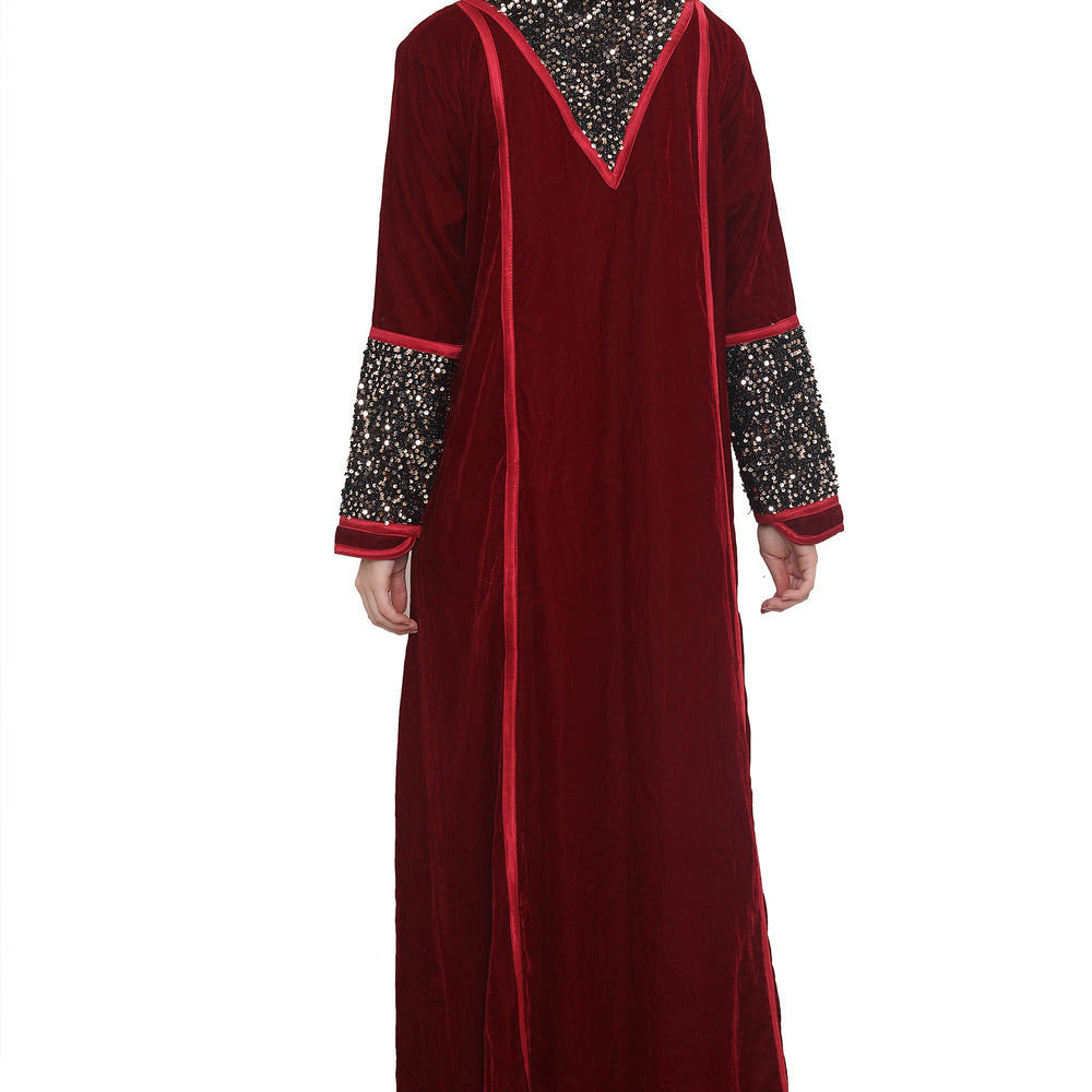 
                  
                    Game of Throne Queen Dress Maroon Gown | Costume - Maxim Creation
                  
                