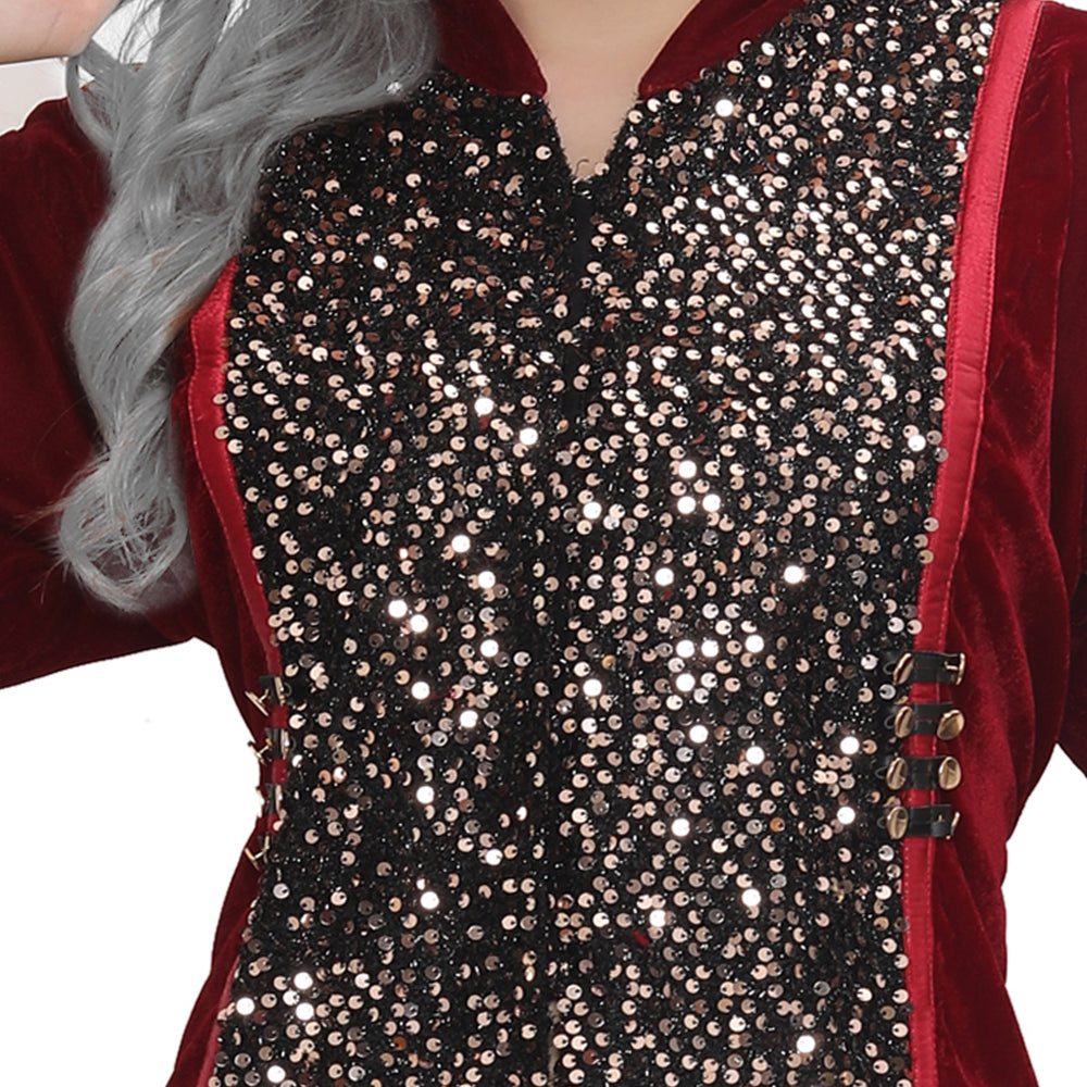 
                  
                    Game of Throne Queen Dress Maroon Gown | Costume - Maxim Creation
                  
                