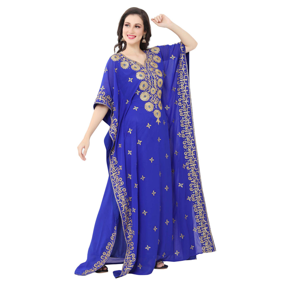 
                  
                    Flower Design Kaftan Designer Farasha Maxi Dress - Maxim Creation
                  
                