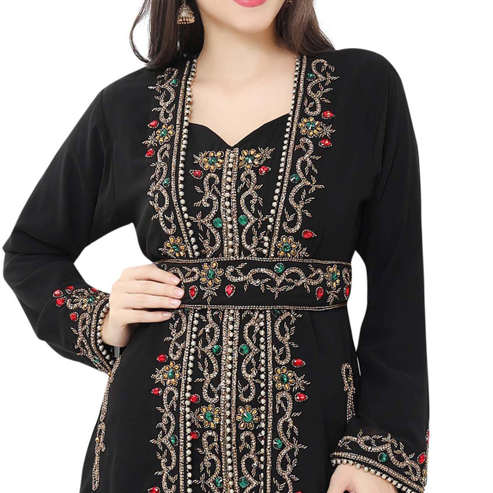 
                  
                    Colorful Hand-Embroidery Henna Tea Party Evening Dress - Maxim Creation
                  
                