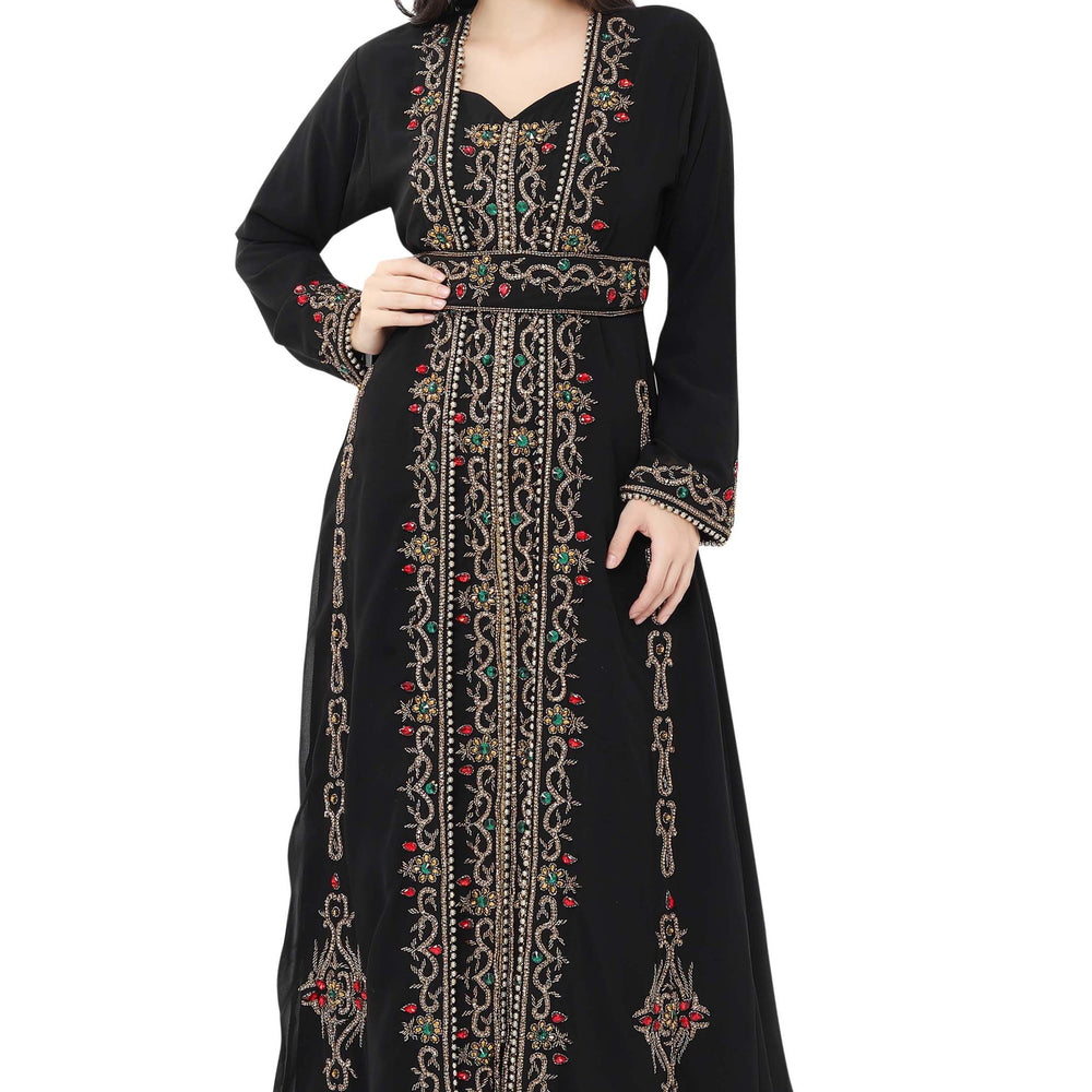 
                  
                    Colorful Hand-Embroidery Henna Tea Party Evening Dress - Maxim Creation
                  
                