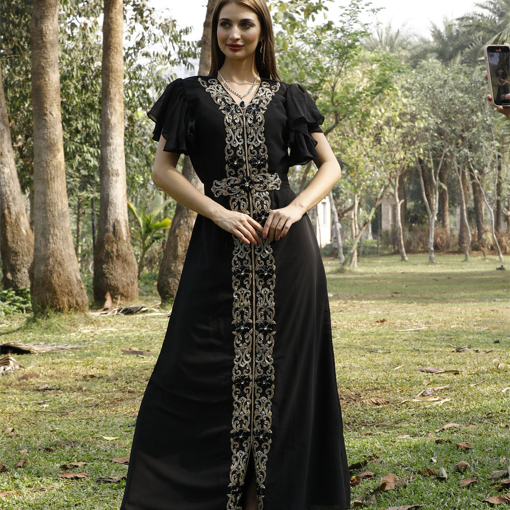 
                  
                    Traditional Arabian Kaftan Handmade Maxi Gown
                  
                