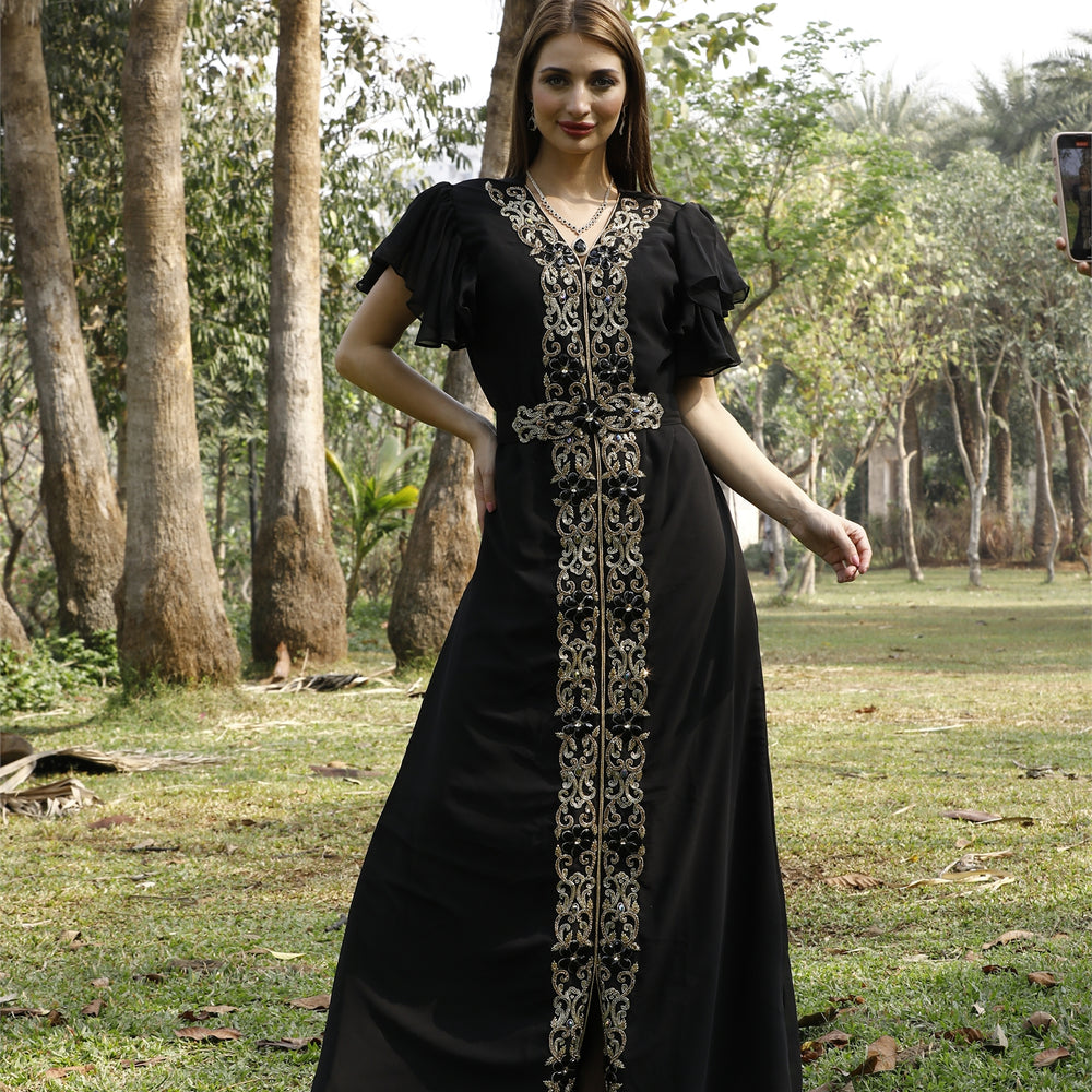
                  
                    Traditional Arabian Kaftan Handmade Maxi Gown
                  
                
