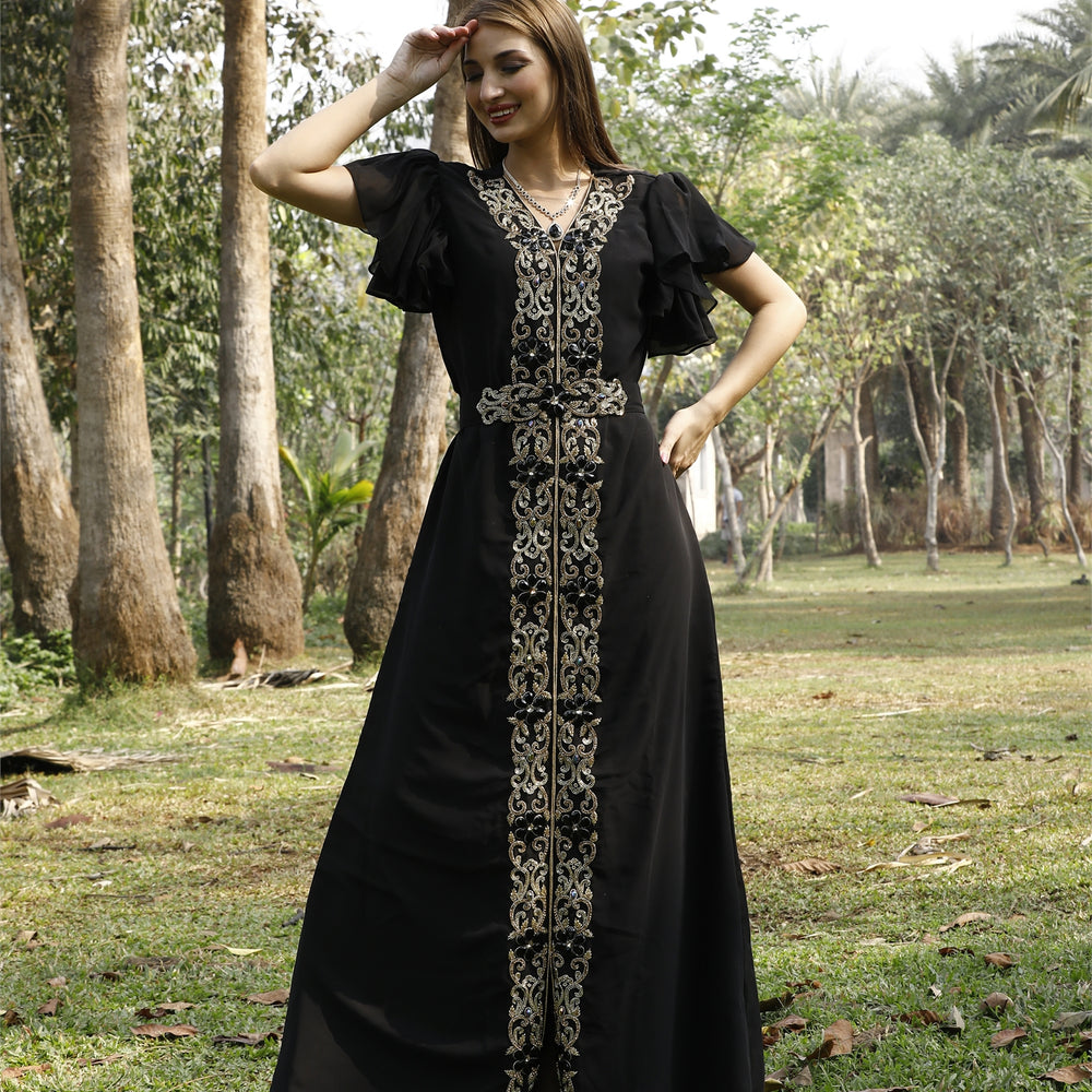 
                  
                    Traditional Arabian Kaftan Handmade Maxi Gown
                  
                