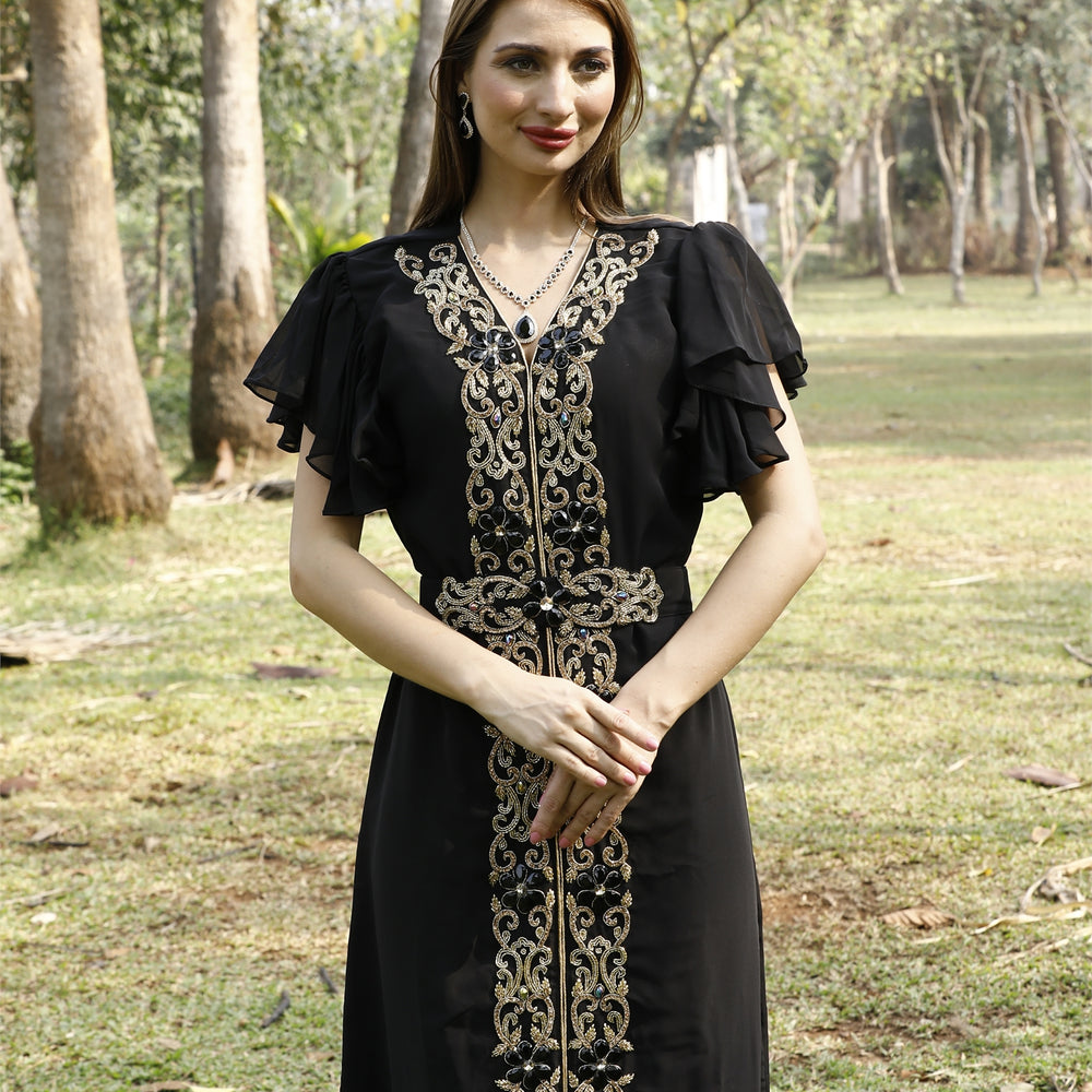 
                  
                    Traditional Arabian Kaftan Handmade Maxi Gown
                  
                