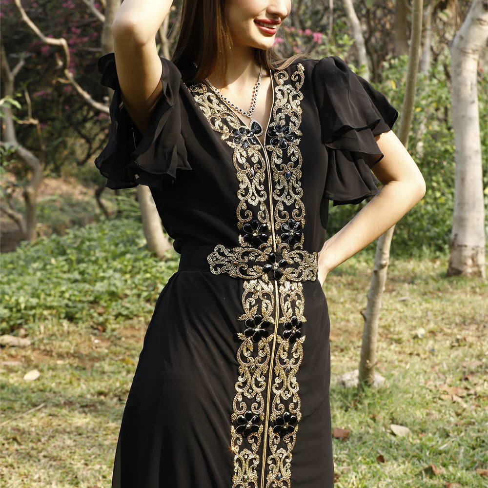 
                  
                    Traditional Arabian Kaftan Handmade Maxi Gown
                  
                