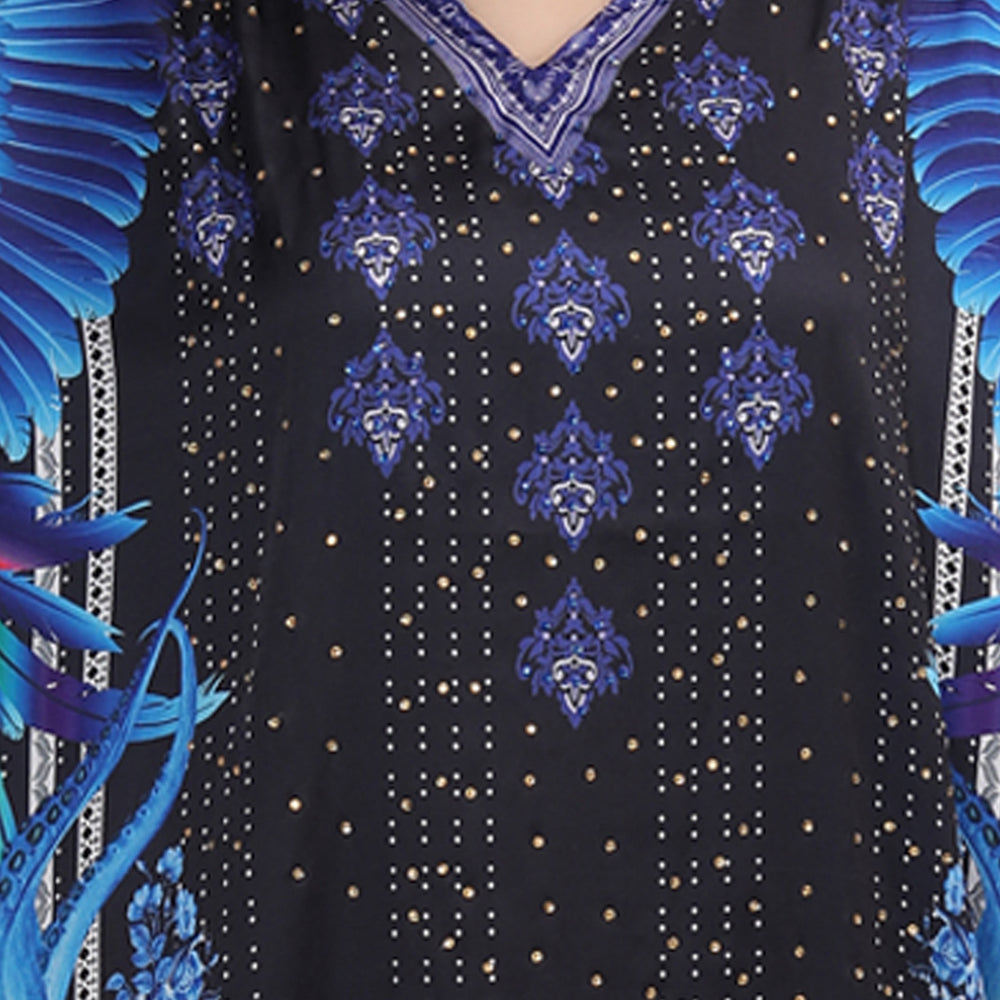 Digital Print Jalabiya Long Maxi Gown - Maxim Creation