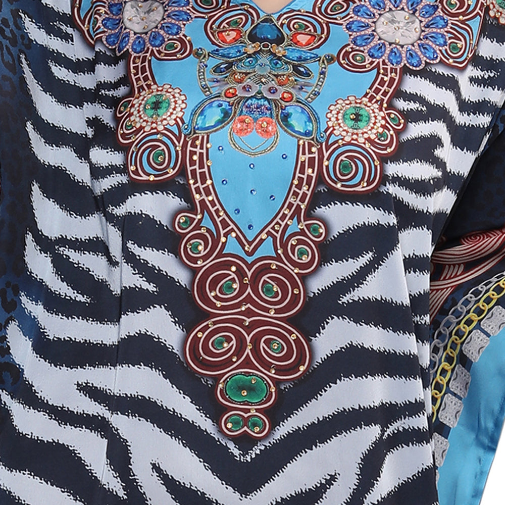 
                  
                    Dubai Kaftan Digital Printed Long Maxi Dress - Maxim Creation
                  
                