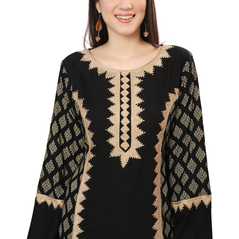 Dubai PartyWear Maxi Dress Jalabiya for Women - Maxim Creation
