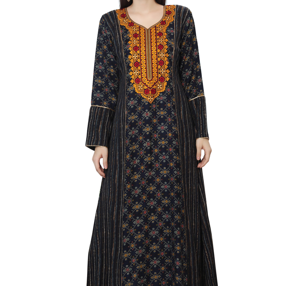 Abaya Kaftan Designer Jalabiya Gown - Maxim Creation