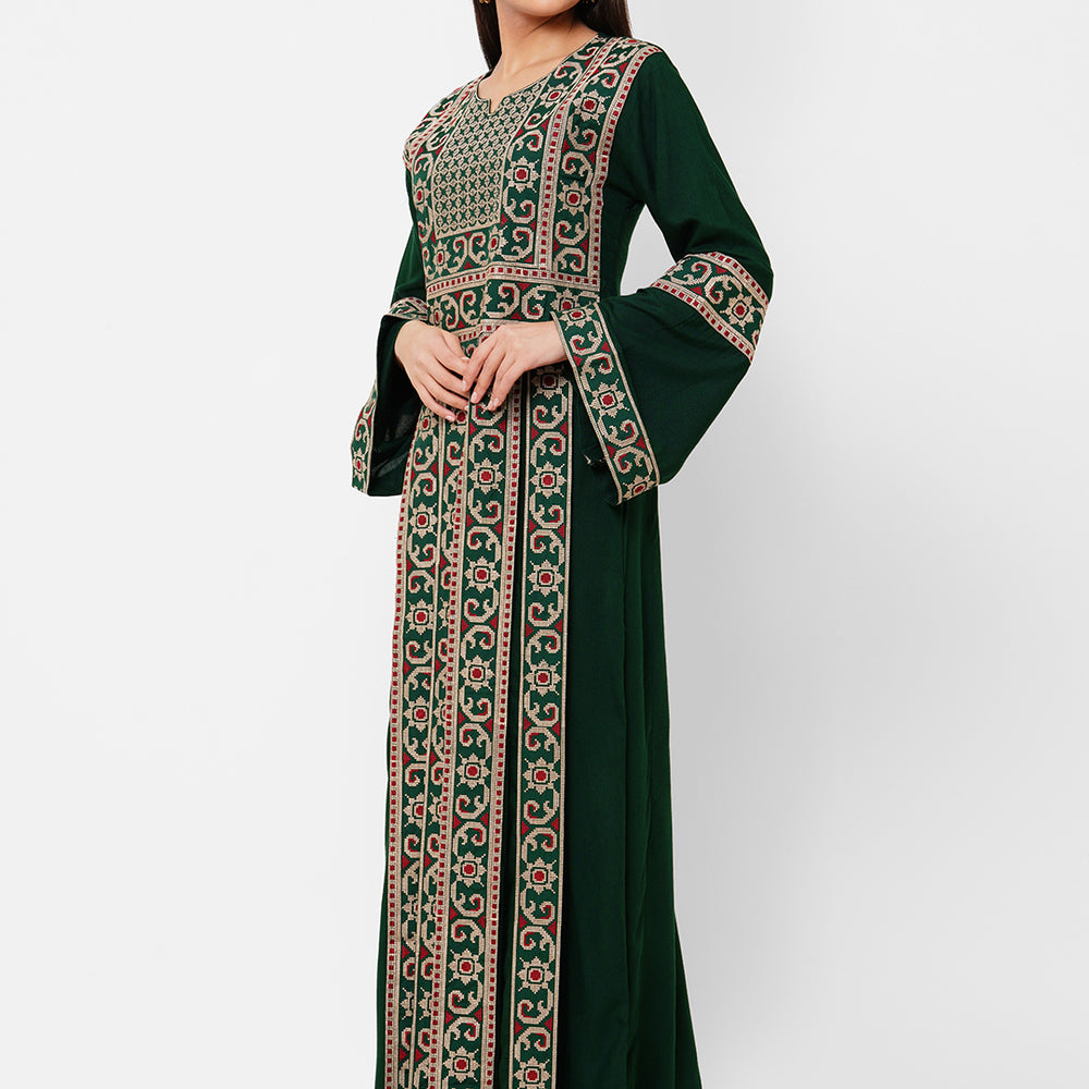 
                  
                    Cross Stitched Embroidered Maxi - Maxim Creation
                  
                