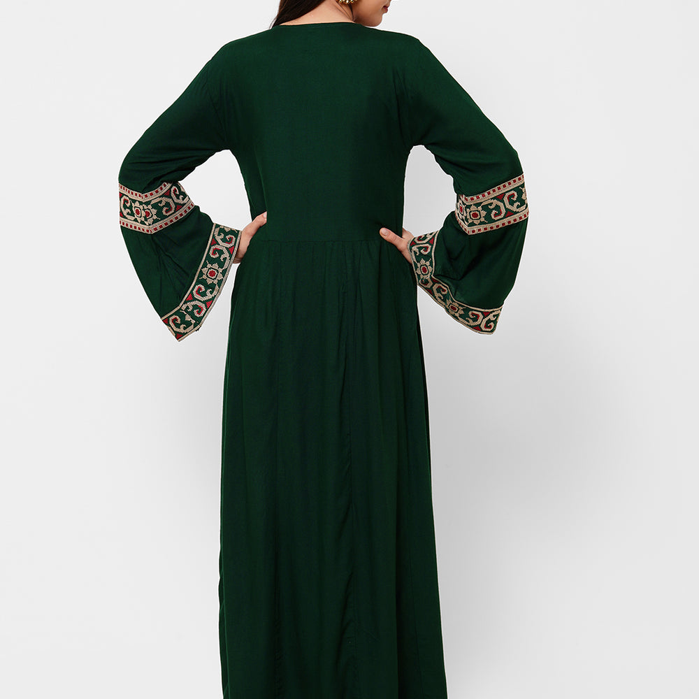 
                  
                    Cross Stitched Embroidered Maxi - Maxim Creation
                  
                