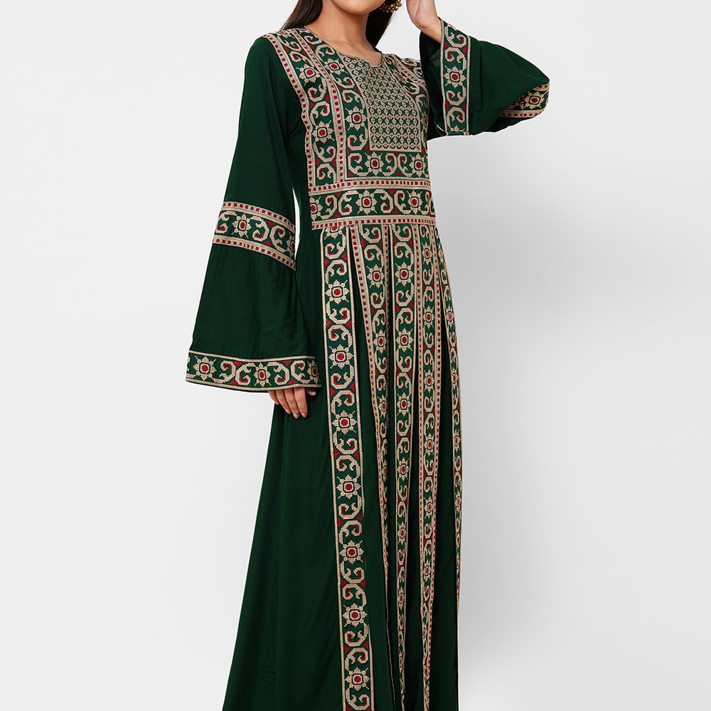 
                  
                    Cross Stitched Embroidered Maxi - Maxim Creation
                  
                