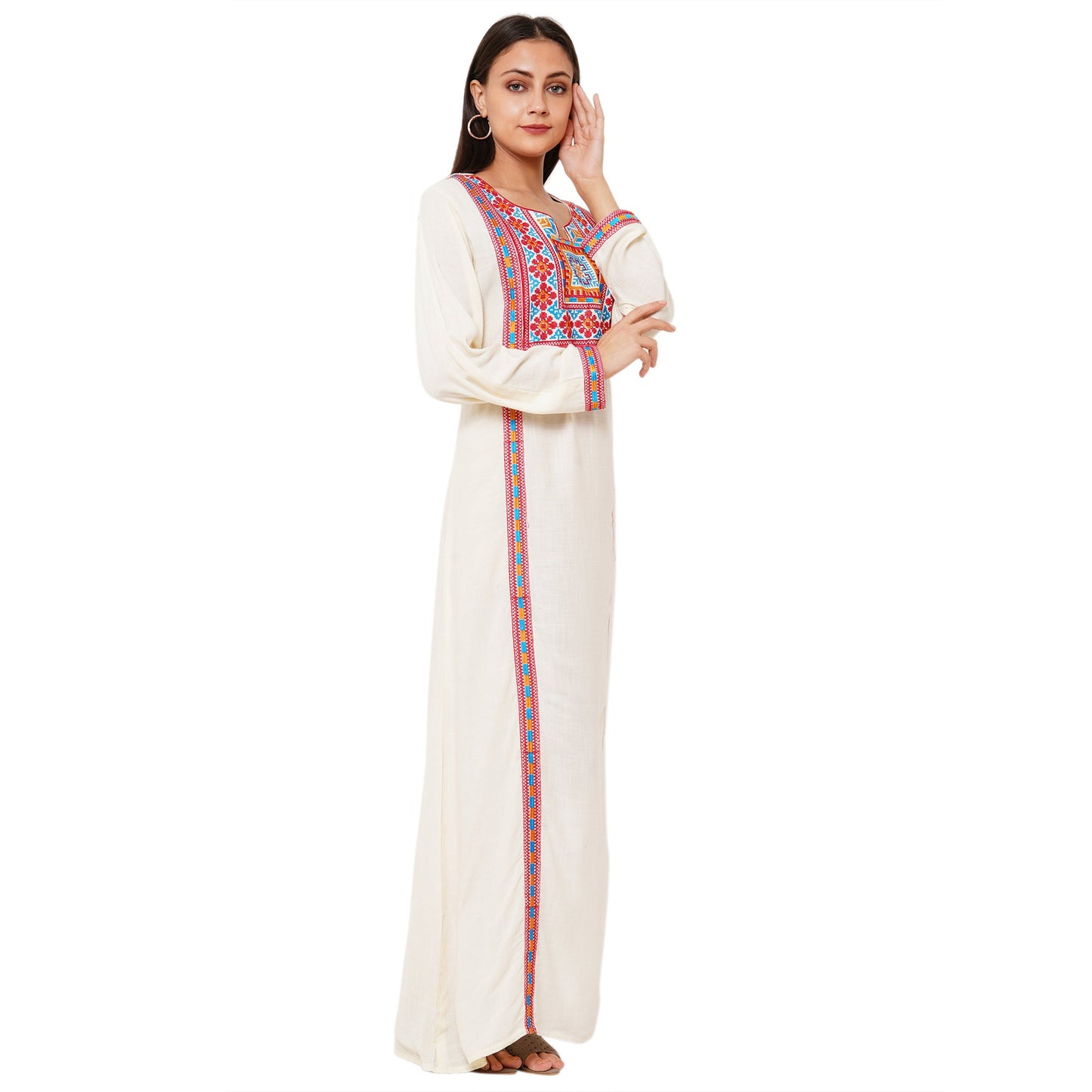 Kaftan Thread Embroidered Maxi - Maxim Creation