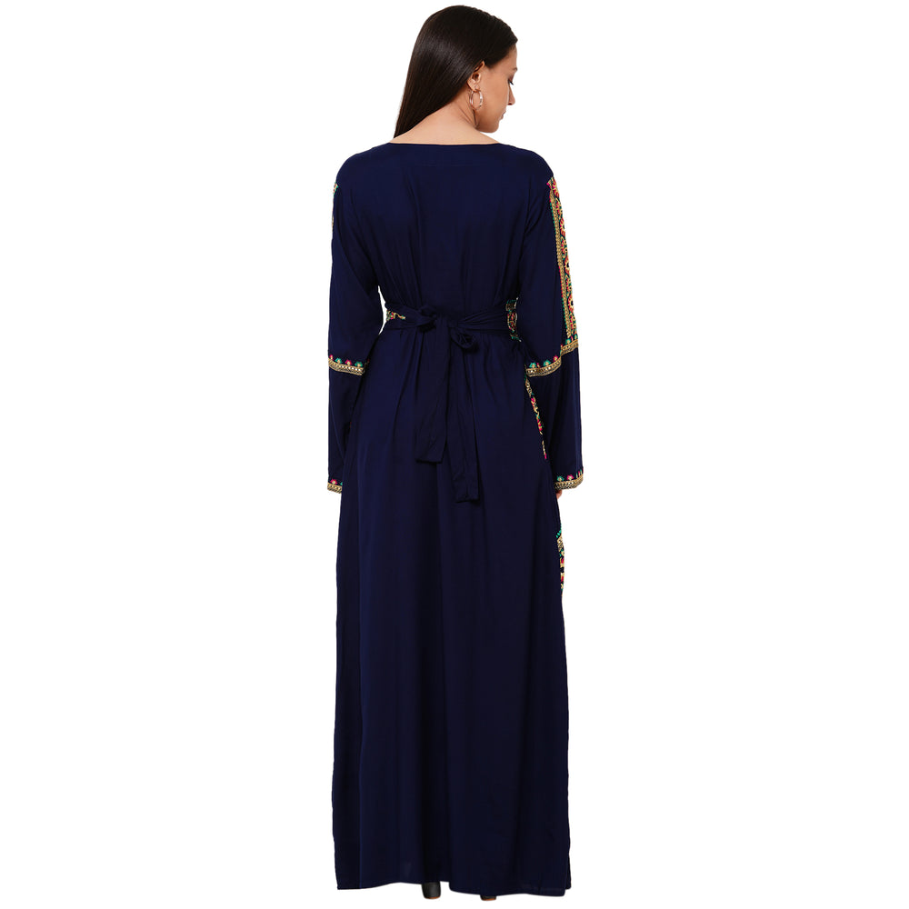 
                  
                    Floral Navy Blue Maxi Dress - Maxim Creation
                  
                