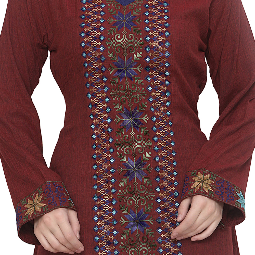 Cross Stitch Embroidered Kaftan - Maxim Creation