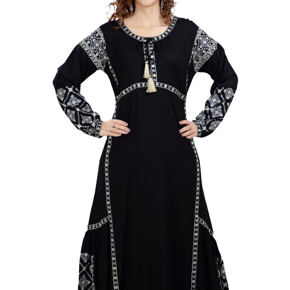 Designer Kaftan Rayon Maxi Dress - Maxim Creation