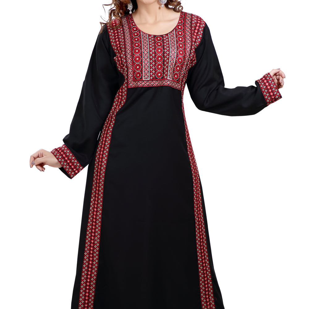 Designer Kaftan With Thread Work Gown - Maxim Creation