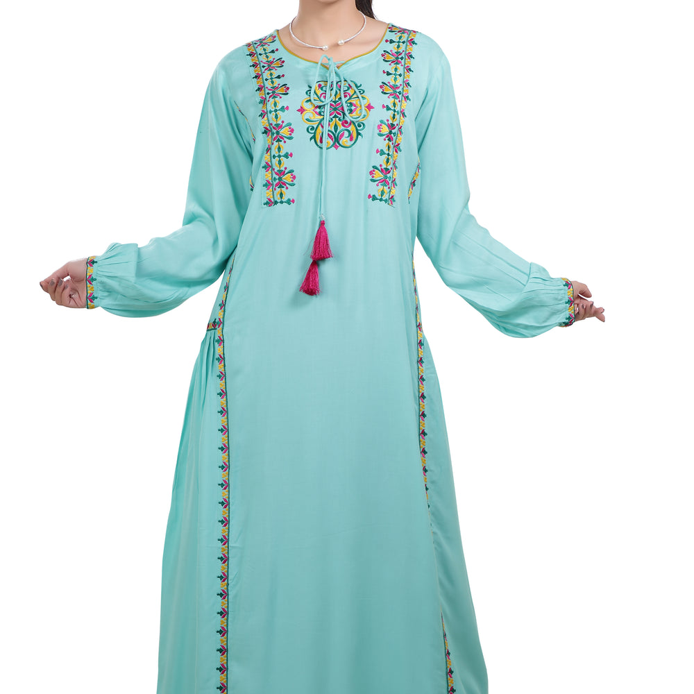 Designer Kaftan With Thread Work - Maxim Creation