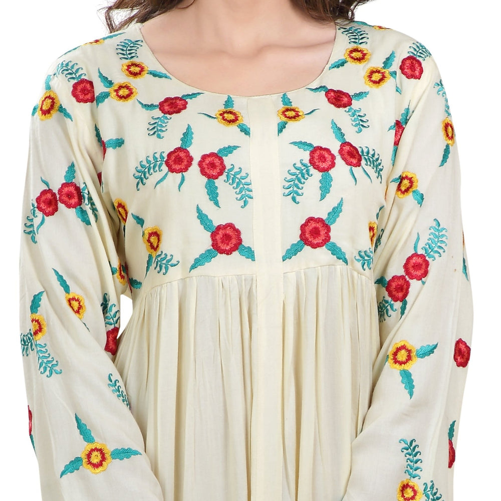 
                  
                    Long Maxi In Colorful Threadwork Embroidery - Maxim Creation
                  
                