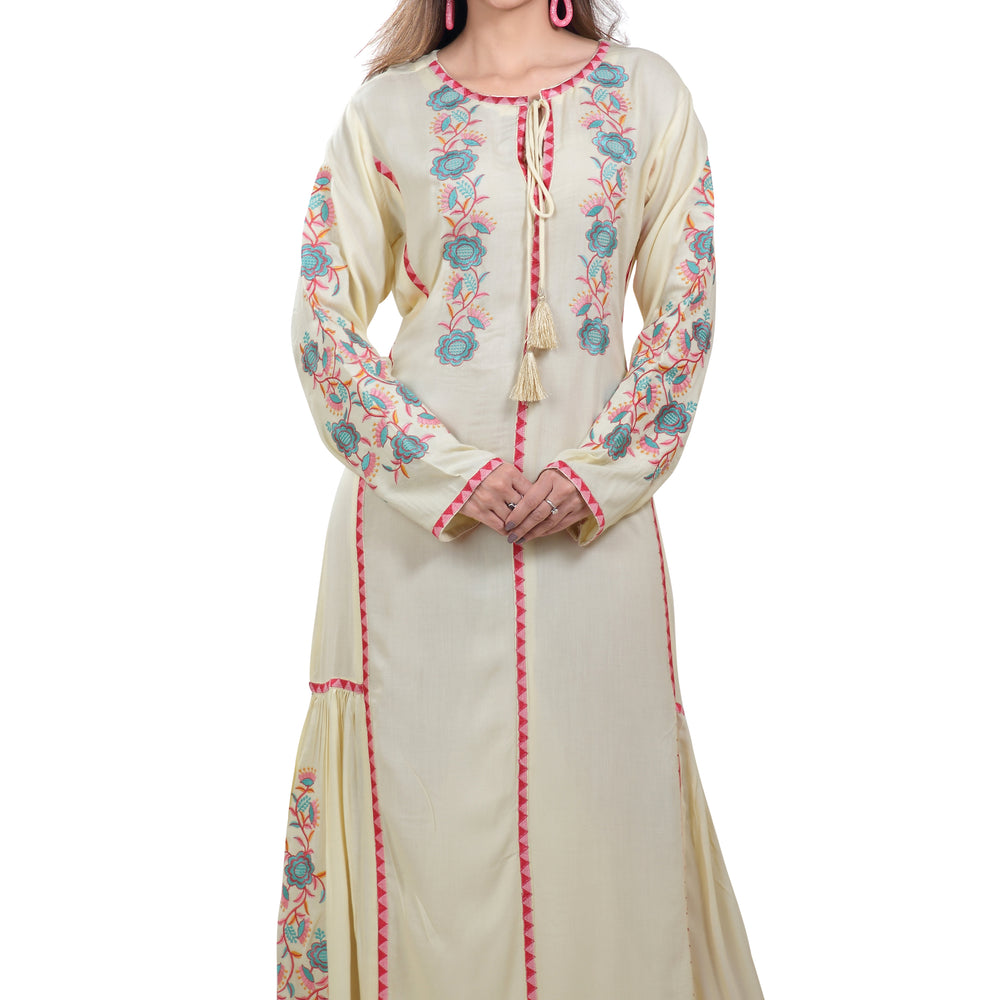 
                  
                    Soft Rayon Maxi With Tassels and Latkan - Maxim Creation
                  
                