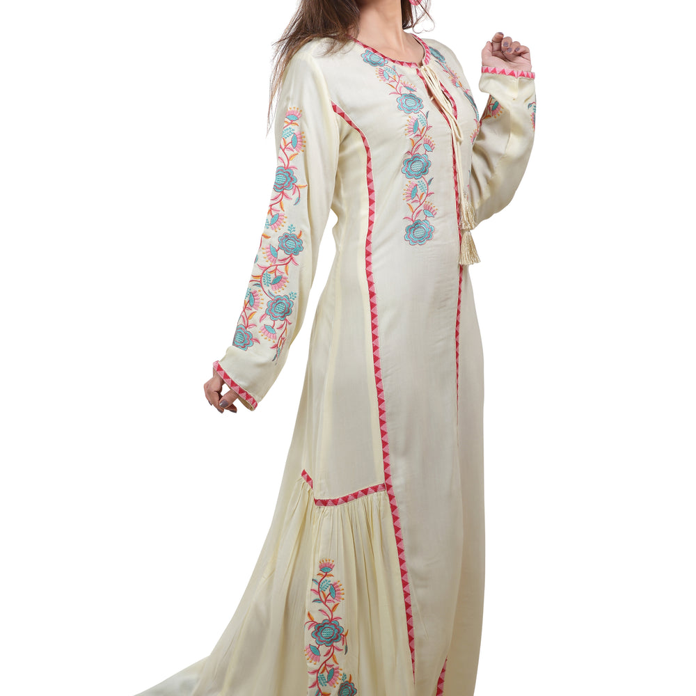 Soft Rayon Maxi With Tassels and Latkan - Maxim Creation