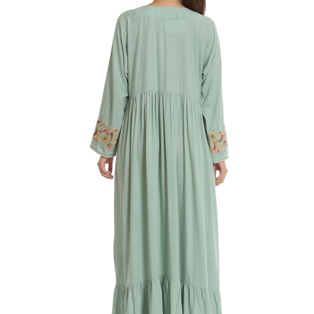 
                  
                    Designer Kaftan with Threadwork Embroidery Gown - Maxim Creation
                  
                