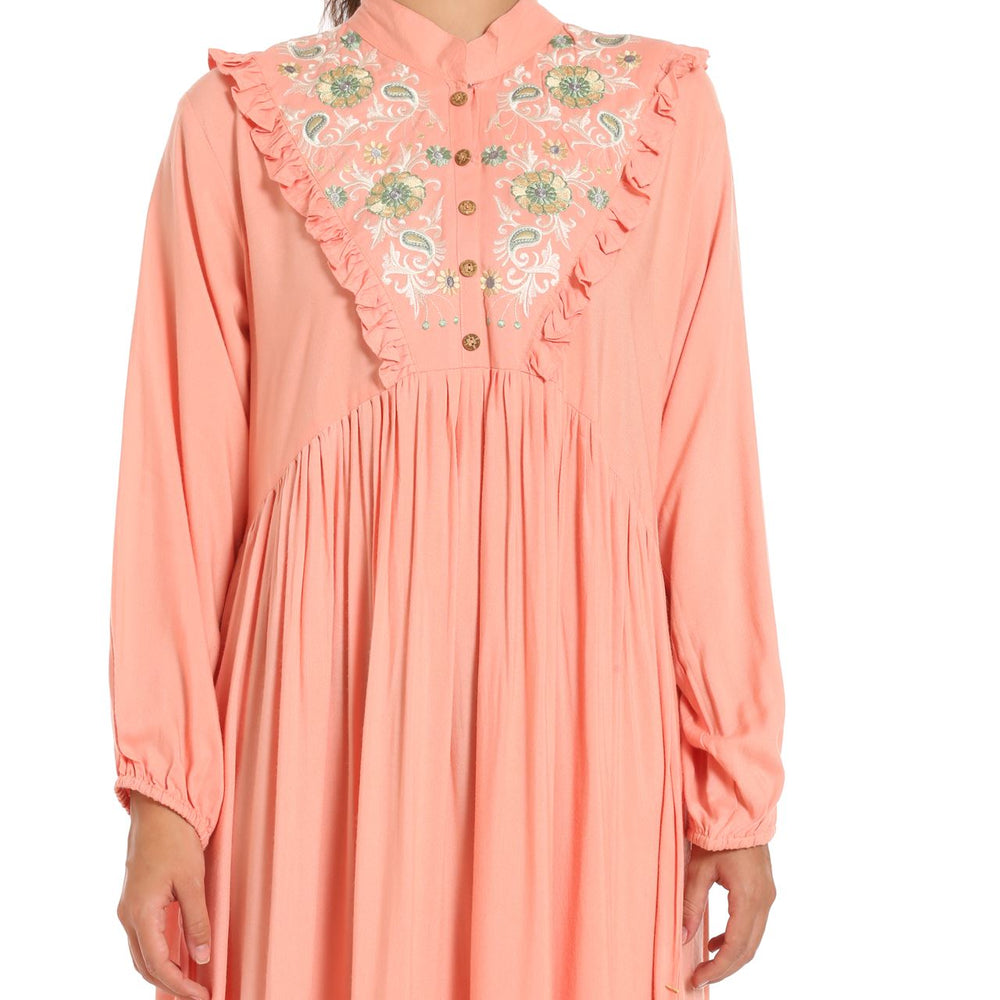 
                  
                    Kaftan Thread Embroidered Maxi Dress - Maxim Creation
                  
                