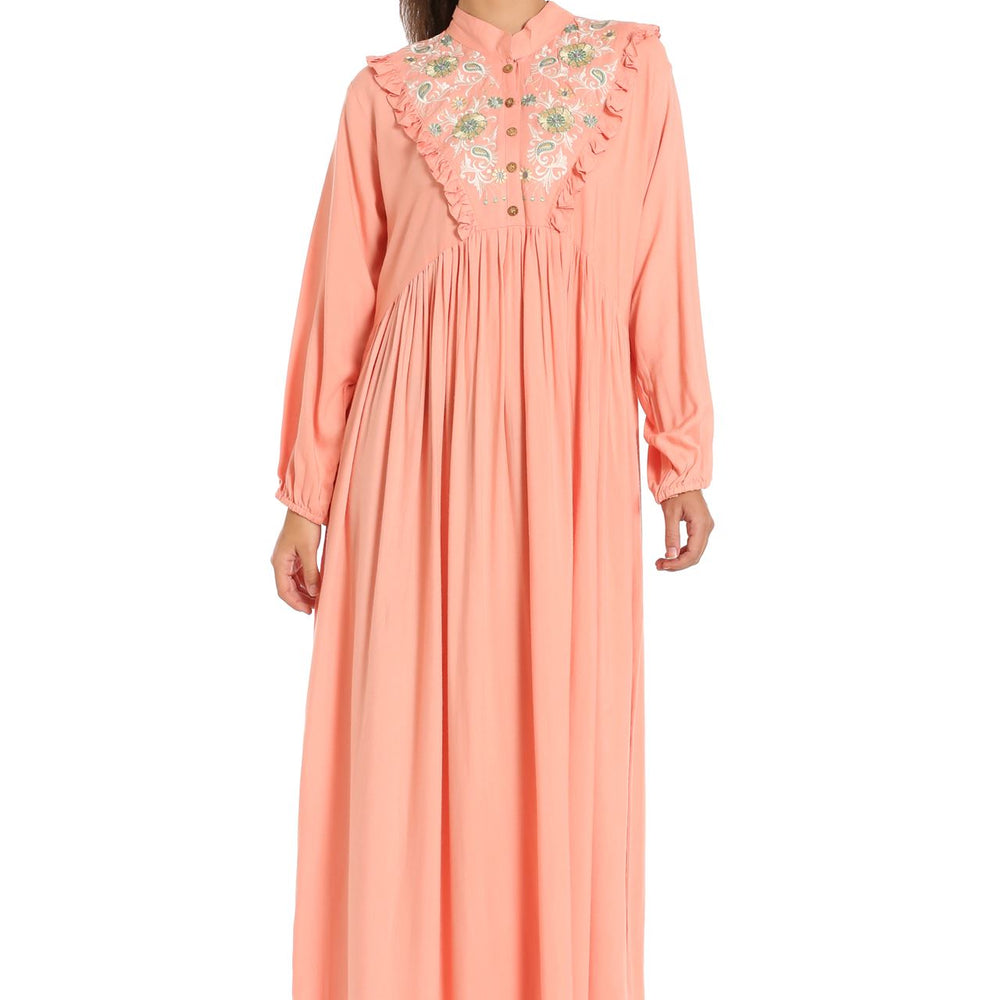 
                  
                    Kaftan Thread Embroidered Maxi Dress - Maxim Creation
                  
                