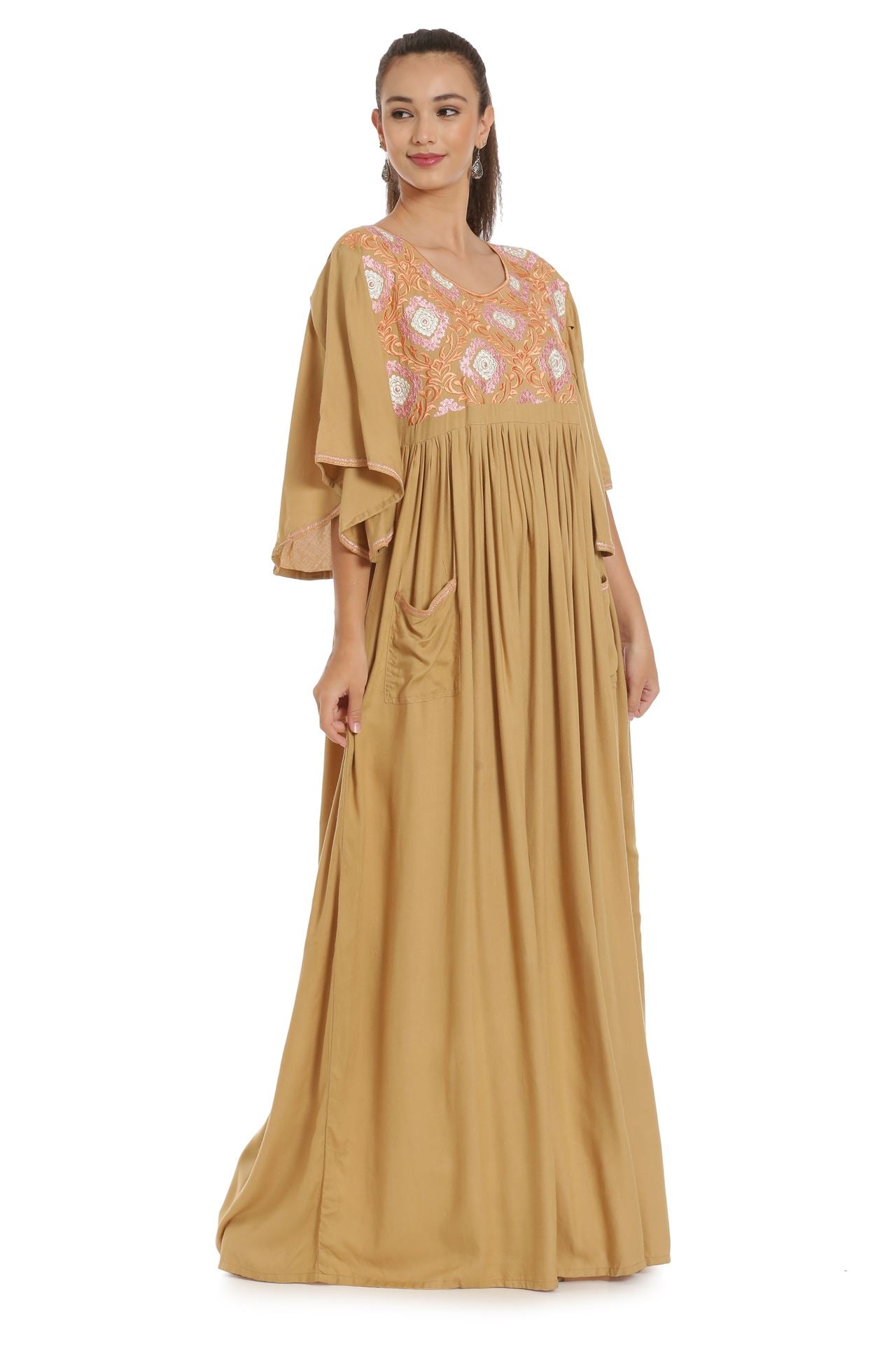 Designer Kaftan Rayon Maxi Dress - Maxim Creation