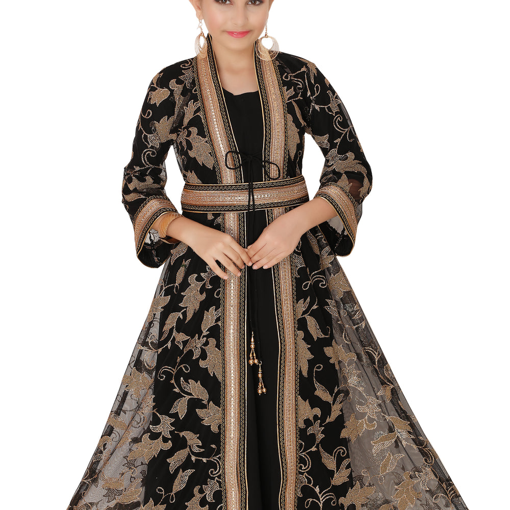 Kidswear Arabian Thobe Partywear For Little Princess - Maxim Creation