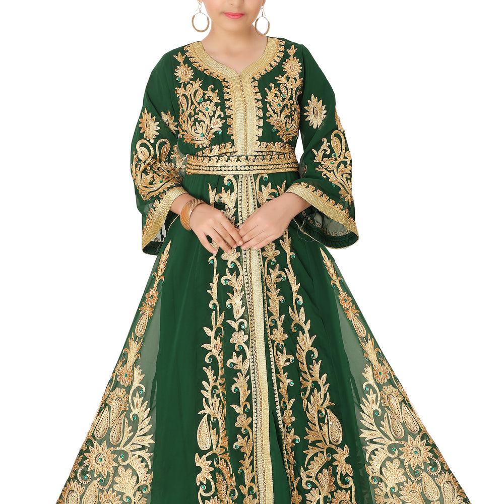 Children's Arabian Takchita Gown Partywear For Kids - Maxim Creation