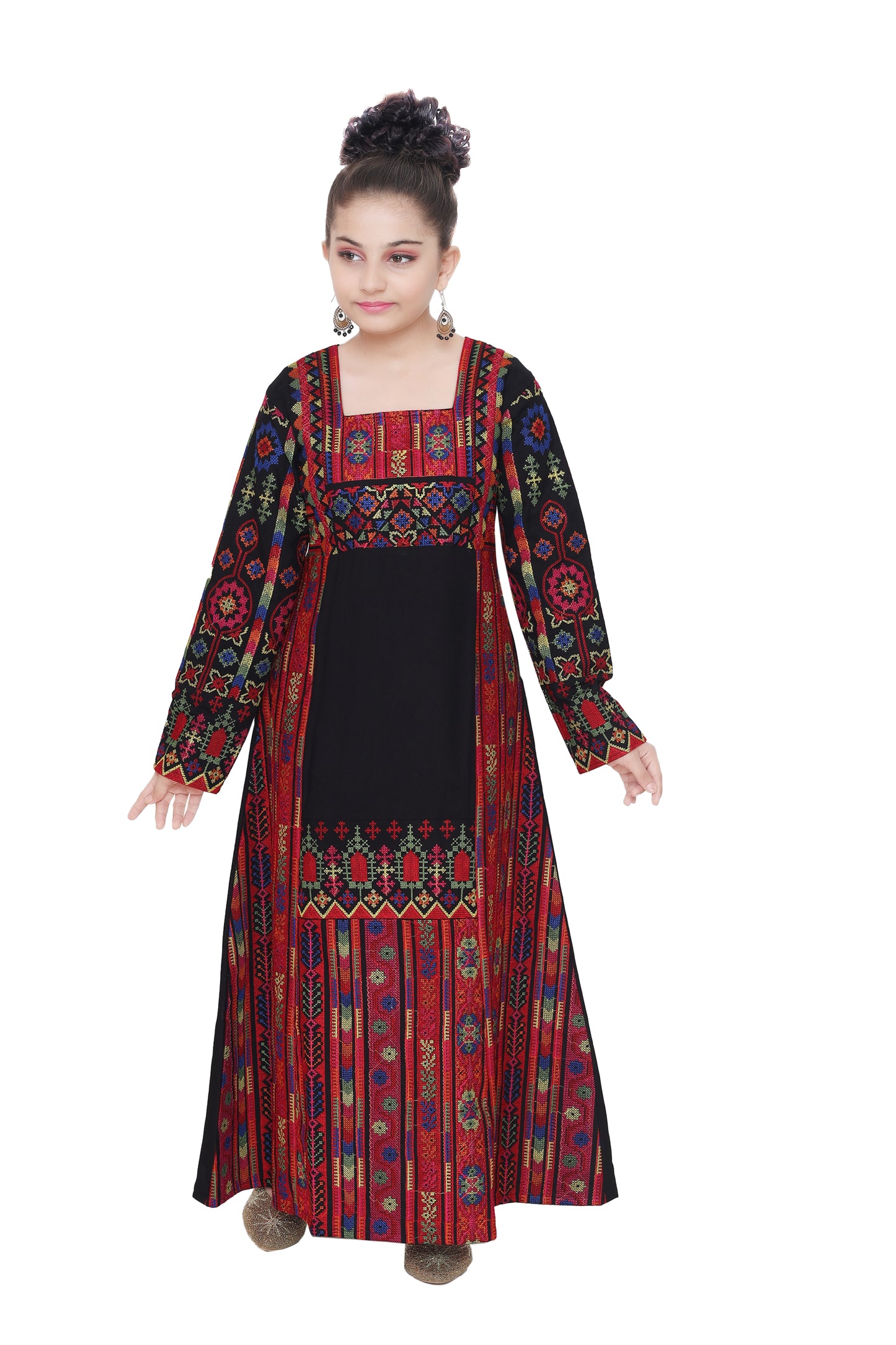 Casual Multicolor Maxi Dress For Kids - Maxim Creation