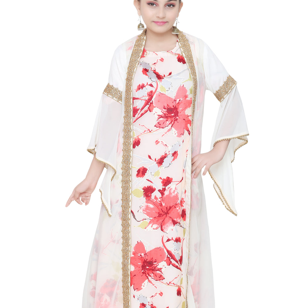 Hand Embroidered Cardigan Jacket For Kids - Maxim Creation