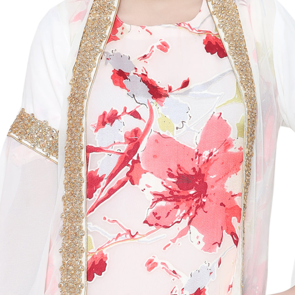 Hand Embroidered Cardigan Jacket For Kids - Maxim Creation