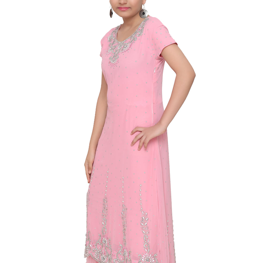 
                  
                    Designer Jalabiya Crystal Embroidered Dress For Kids - Maxim Creation
                  
                