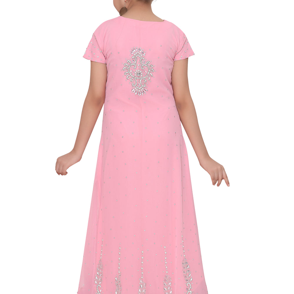 
                  
                    Designer Jalabiya Crystal Embroidered Dress For Kids - Maxim Creation
                  
                