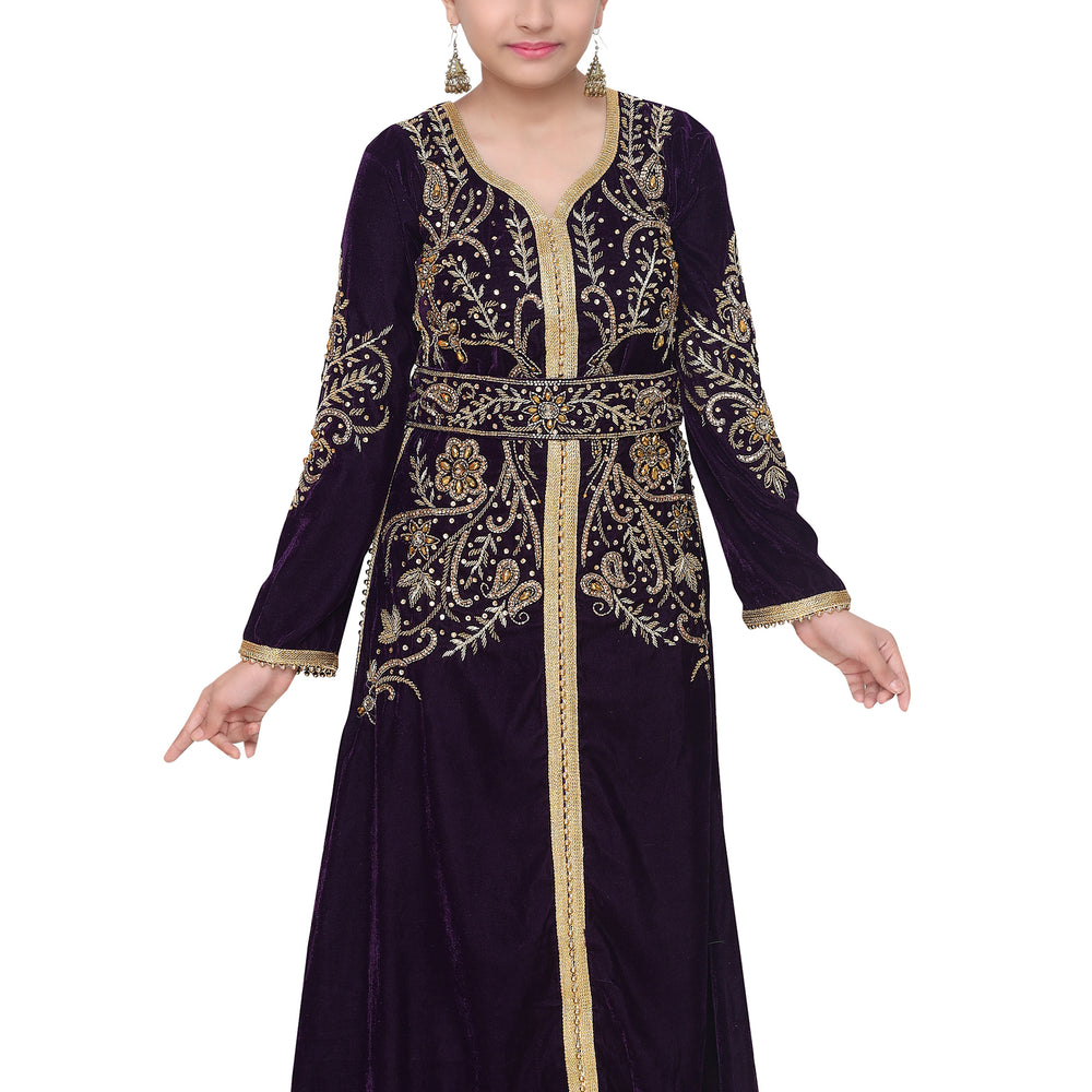Designer Caftan Dress For Kids - Maxim Creation