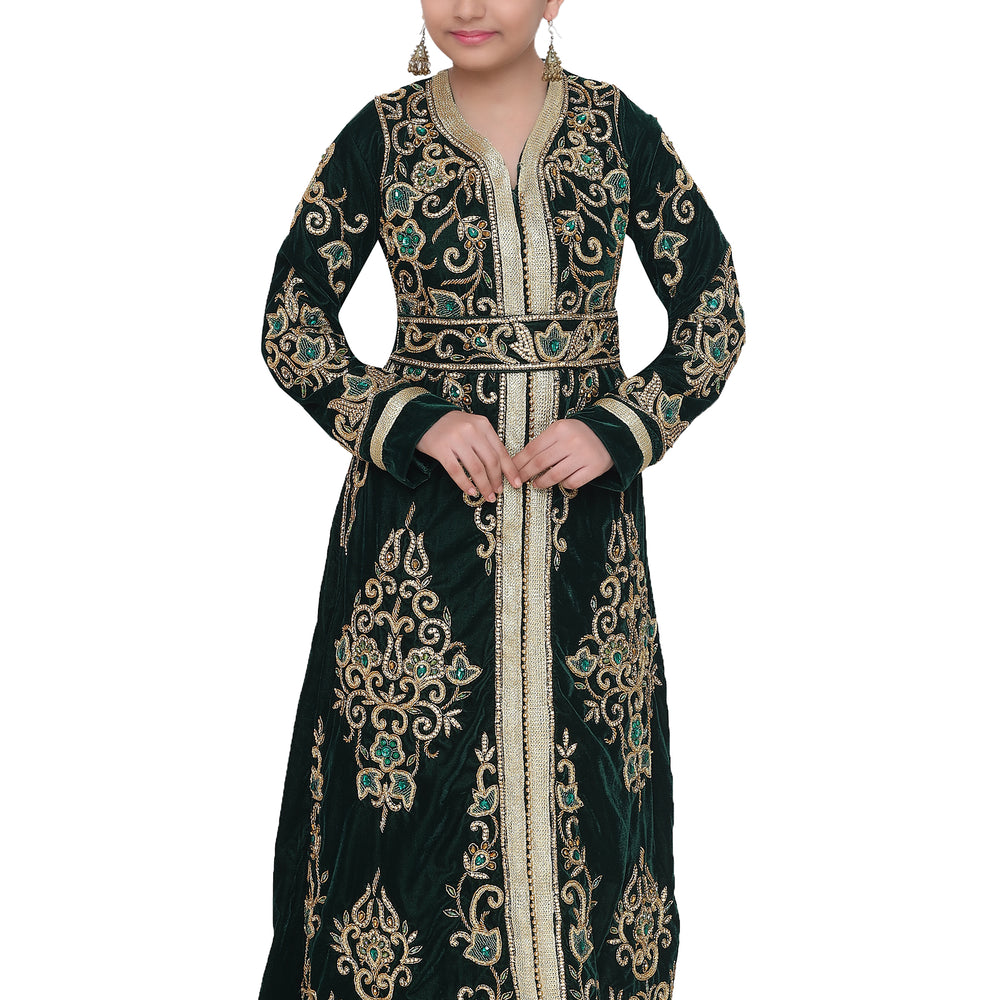 Embroidered Kaftan Party Wear For Kids - Maxim Creation