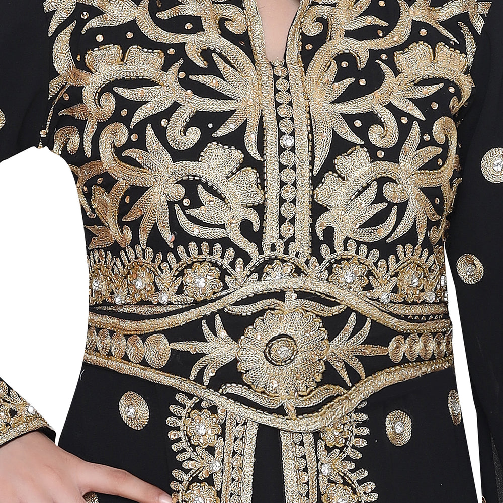 
                  
                    Arabian Djellaba Maxi Embroidered Dress - Maxim Creation
                  
                