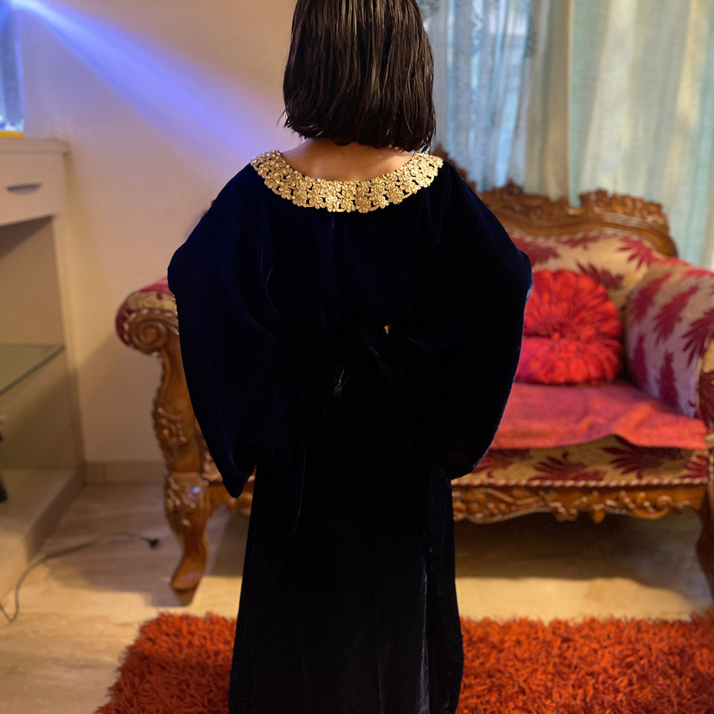 
                  
                    Designer Velvet Kaftan Party Gown For Youngsters
                  
                