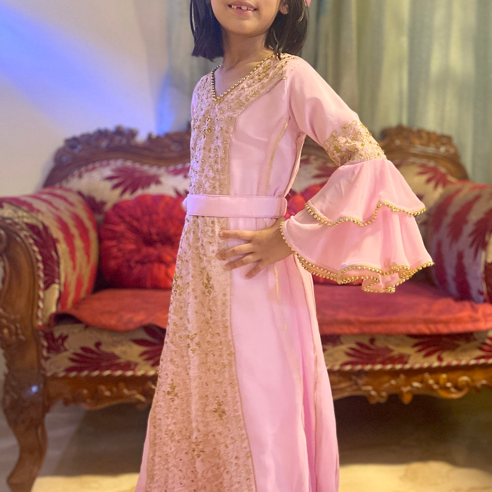 Hand Embroidered Designer Eid Kaftan For Childern's
