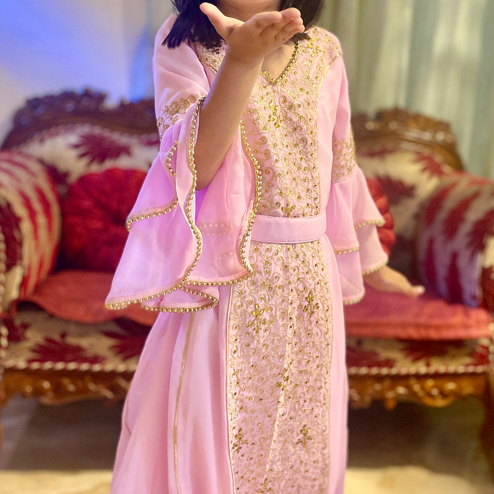 
                  
                    Hand Embroidered Designer Eid Kaftan For Childern's
                  
                