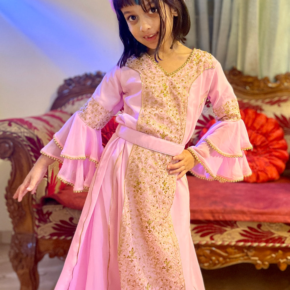 Hand Embroidered Designer Eid Kaftan For Childern's