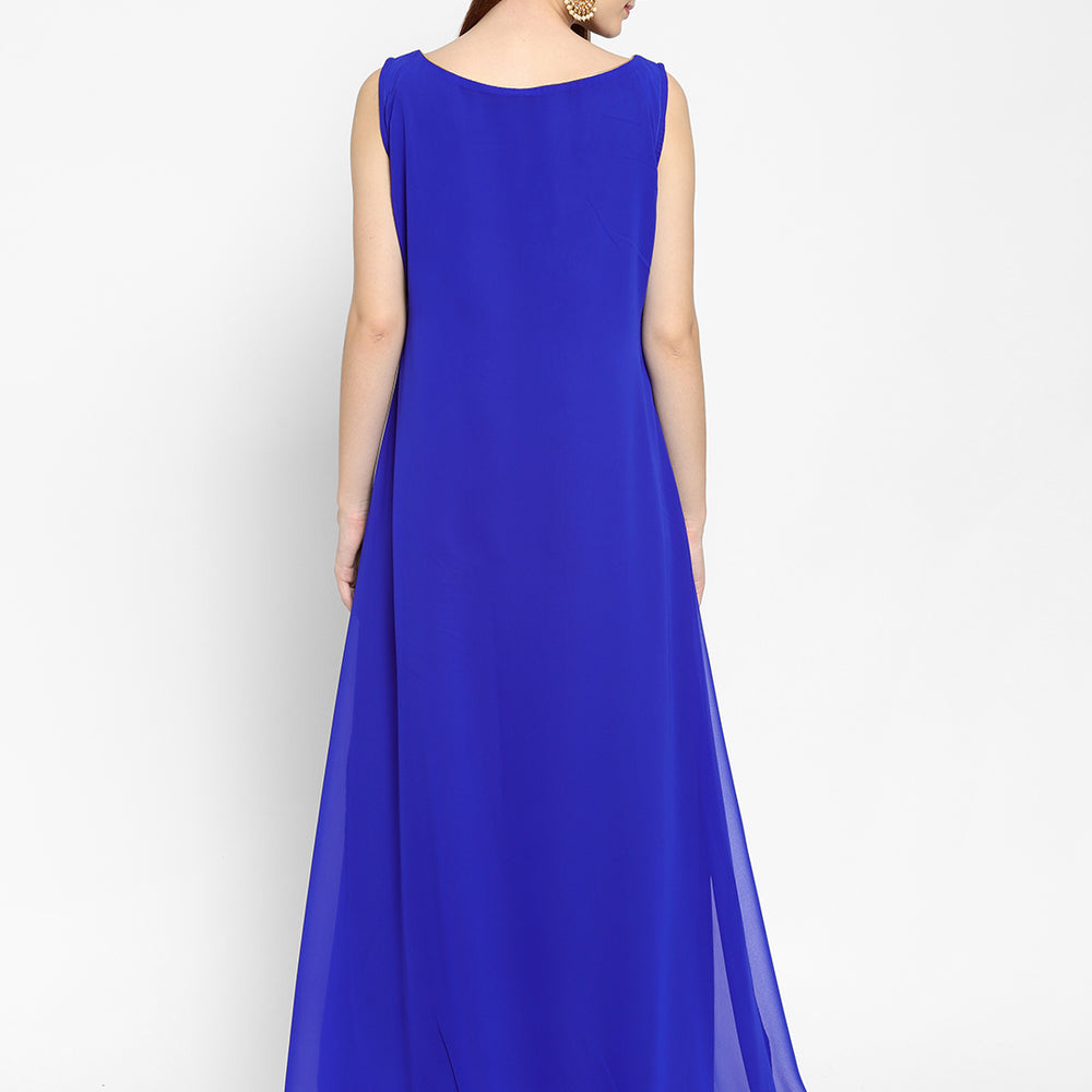 
                  
                    Teaparty Gown Machine Embroidered Dress - Maxim Creation
                  
                