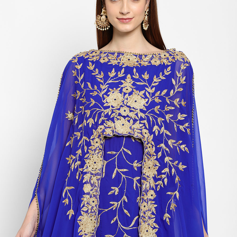 
                  
                    Teaparty Gown Machine Embroidered Dress - Maxim Creation
                  
                