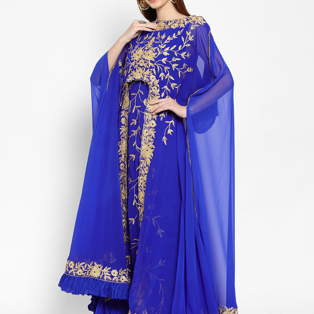 
                  
                    Teaparty Gown Machine Embroidered Dress - Maxim Creation
                  
                