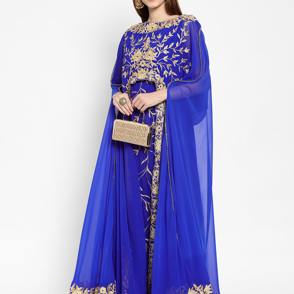 
                  
                    Teaparty Gown Machine Embroidered Dress - Maxim Creation
                  
                
