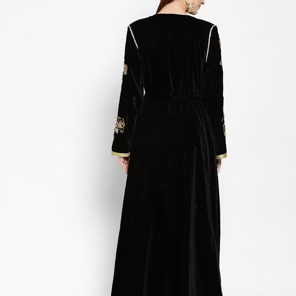 
                  
                    Hand Embroidered Abaya Wedding Gown - Maxim Creation
                  
                