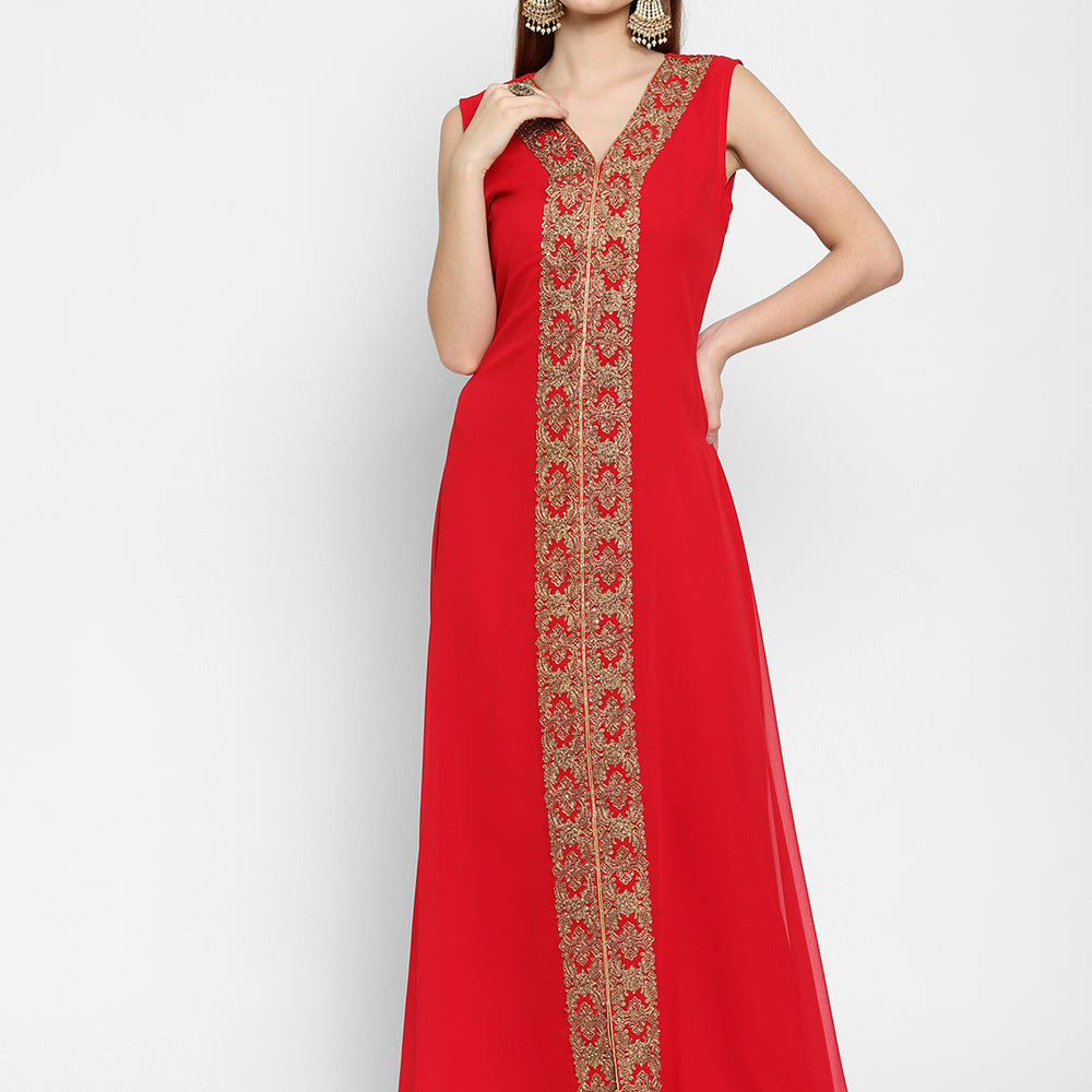 
                  
                    Cocktail Party Embroidered Caftan Dress - Maxim Creation
                  
                